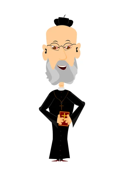 Cartoon priester — Stockvector