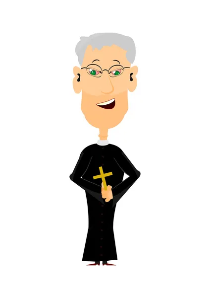 Karikatür rahip — Stok Vektör