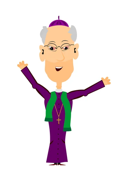 Cartoon Priest — Stock Vector