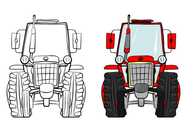 Tractor de dibujos animados — Vector de stock