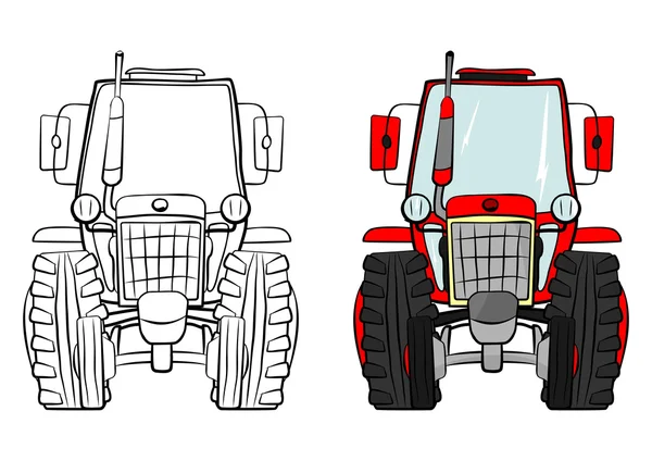 Tractor de dibujos animados — Archivo Imágenes Vectoriales