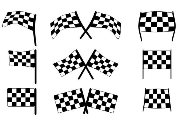 Bandiere da corsa — Vettoriale Stock