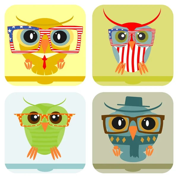 Colorful owl — Stock Vector
