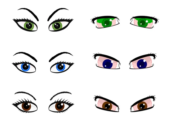 Yeux De Caractère Blu Big Girl émotion Sur Le Visage Maux