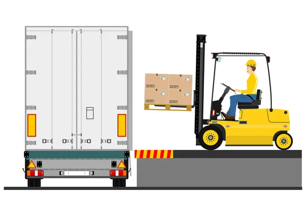 Fork lift truck — Stock Vector