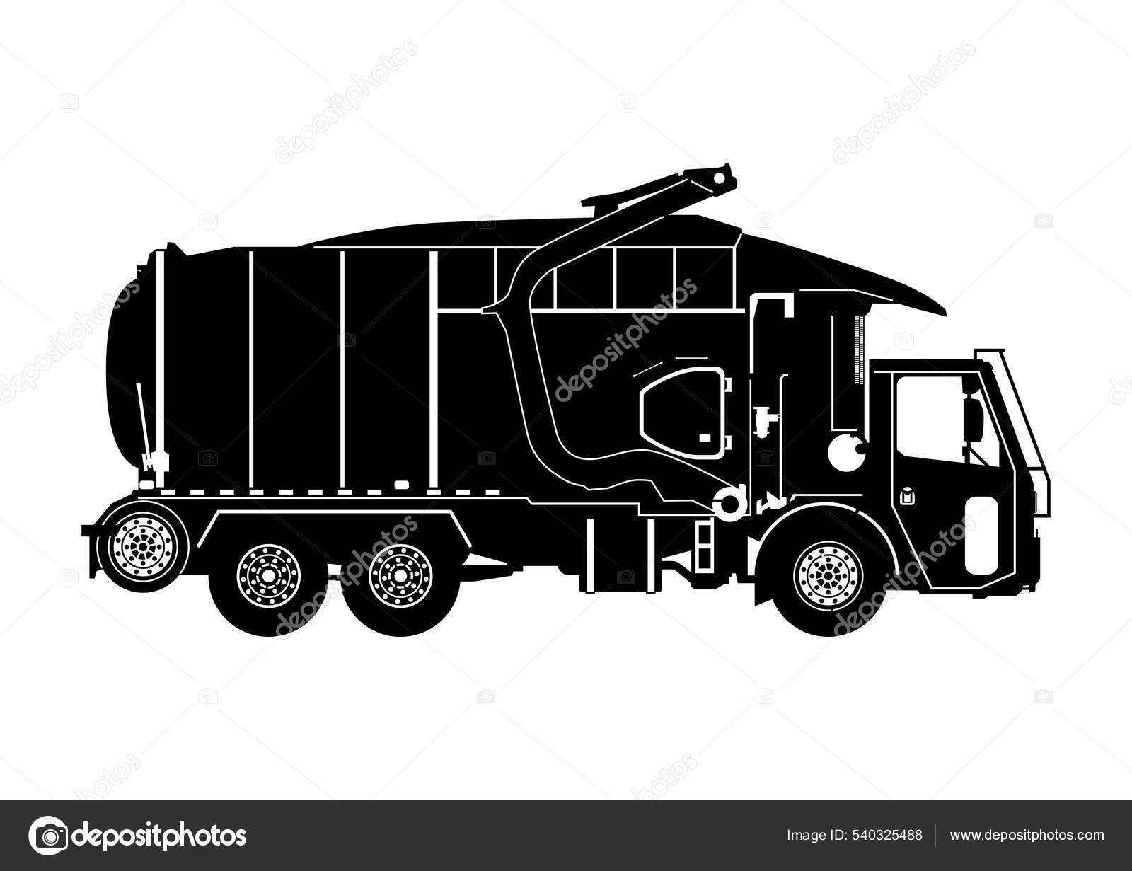 Garbage Truck Vector Art