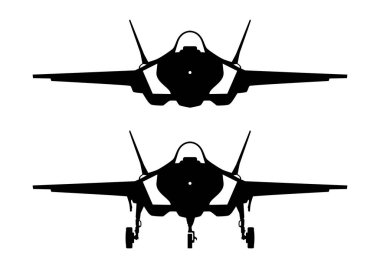 Modern savaşçı silueti. Ön manzara. Vektör.