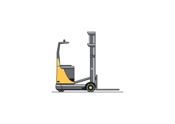 Line Vector Design Modern Reach Truck Forklift — ストックベクタ