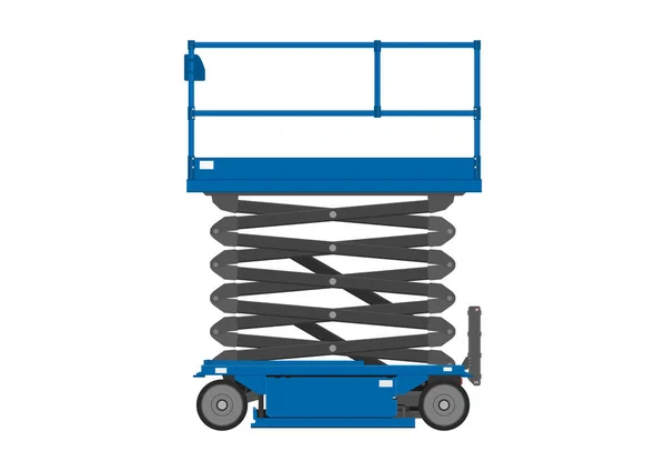 Plataforma Trabajo Elevación Tijera Eléctrica Vector — Vector de stock