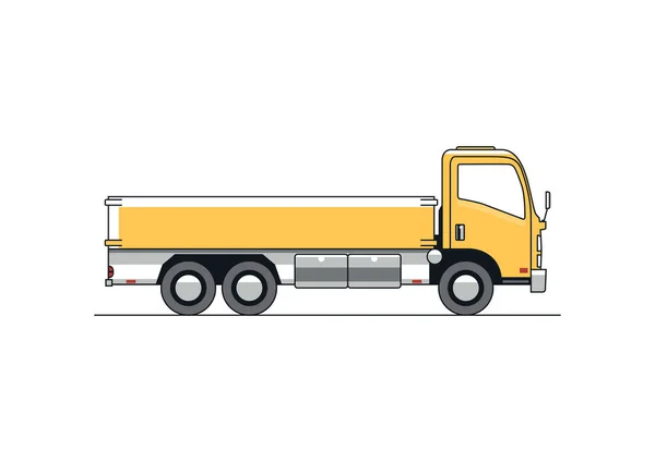 Line Vector Design Modern Medium Duty Cab Truck — Image vectorielle