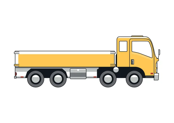 Line Vector Design Modern Cab Engine Truck — Stockvector