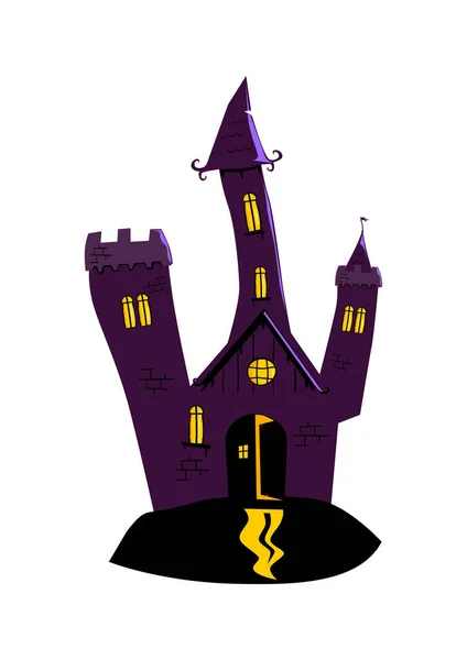 Cartoon Haunted House Gradients Other Effects Vector — Archivo Imágenes Vectoriales