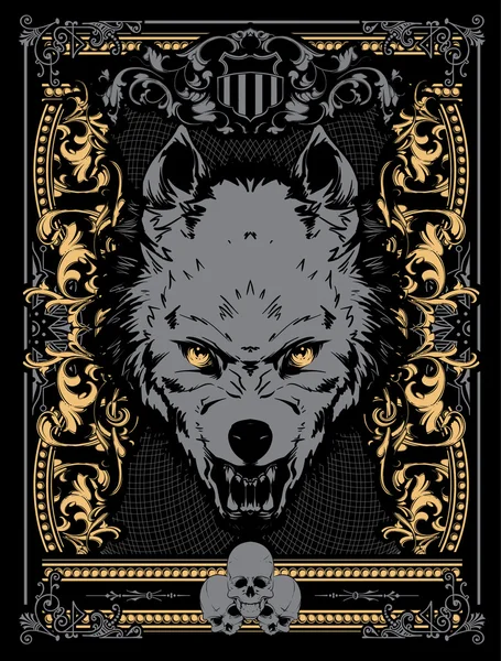 Boze wolf vector — Stockvector