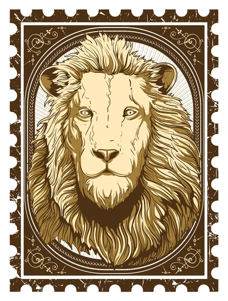 Vintage lion — Stock Vector