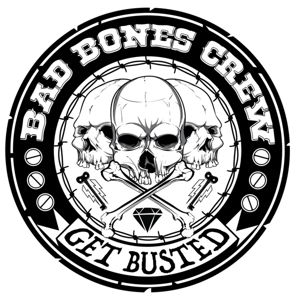 Equipa dos ossos maus —  Vetores de Stock
