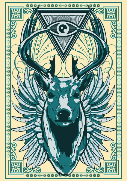 Royal deer — Stock Vector