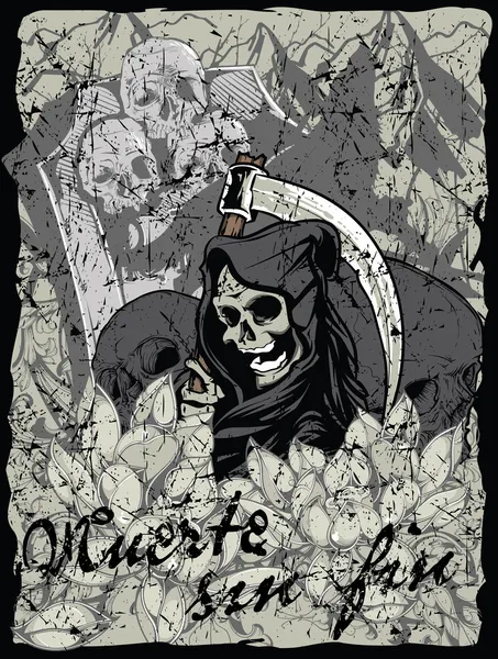 Aleta de pecado de muerte — Vector de stock