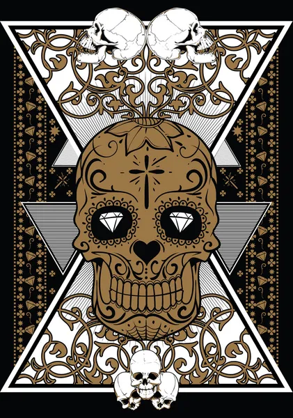 Calavera de azúcar — Vector de stock