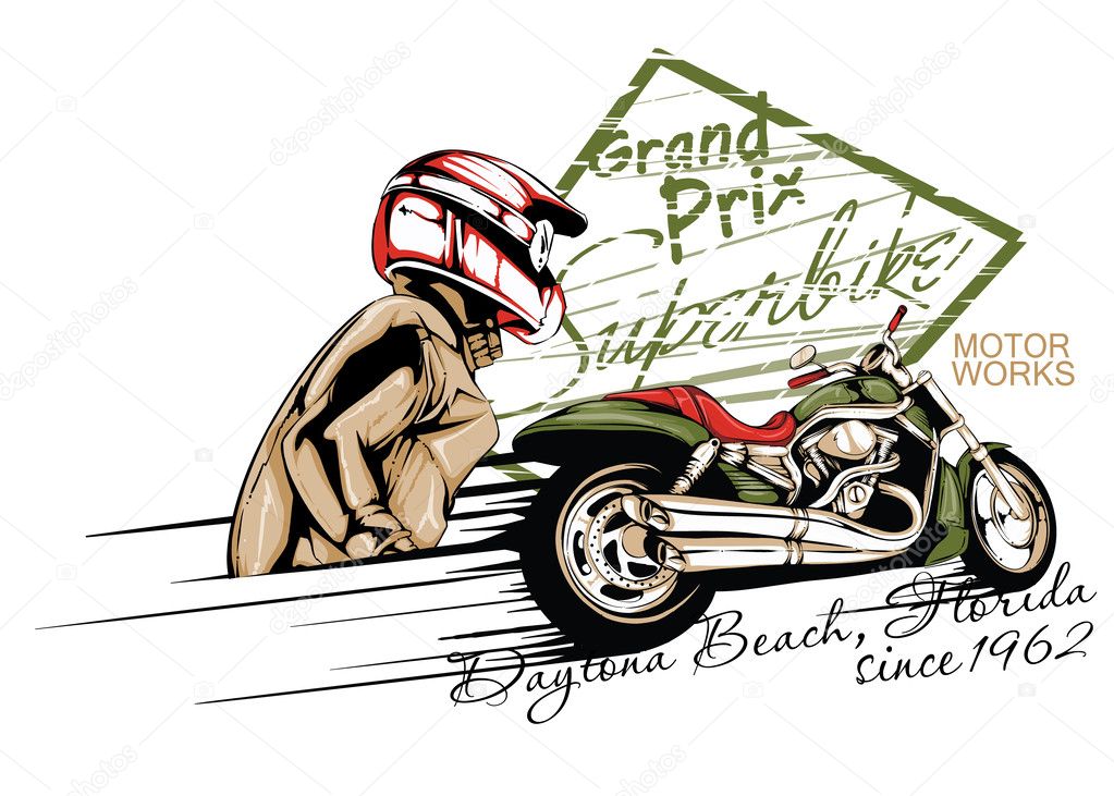 Super bike rider Stock Vector Image by ©giulianocoman #40003957 Super bike rider Stock Vector Image by ©giulianocoman #40003957