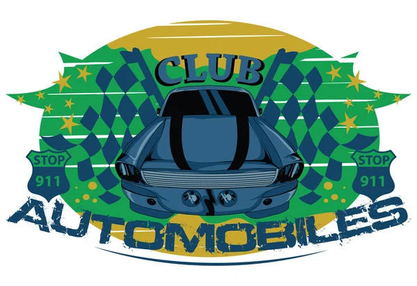 Automóviles Club — Vector de stock