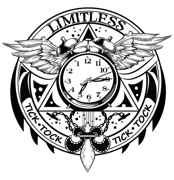 Clock Tattoo Vector Art Stock Images Depositphotos