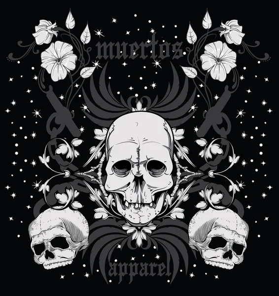 Muertos apparel — Stock Vector