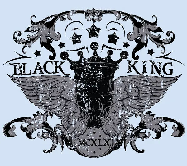 Black king — Stock Vector