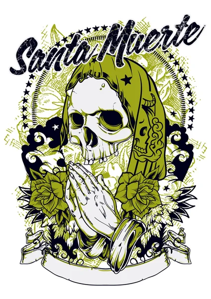 Santa Muerte Ordförande — Stock vektor