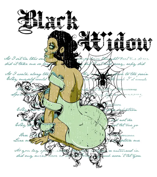 黑寡妇 — 图库矢量图片