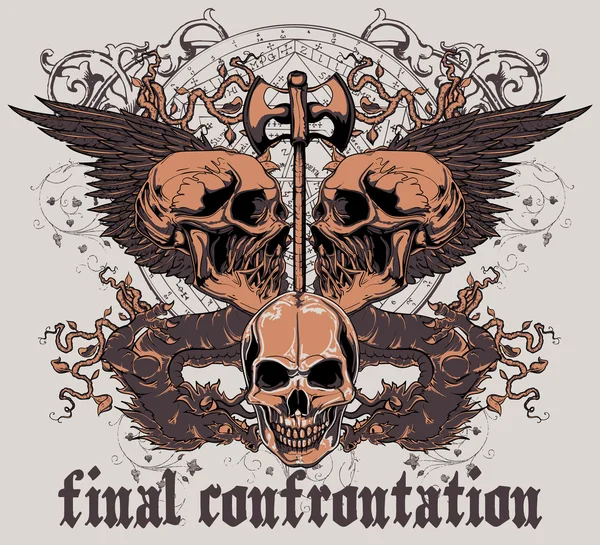 Final confrontation — Stock Vector