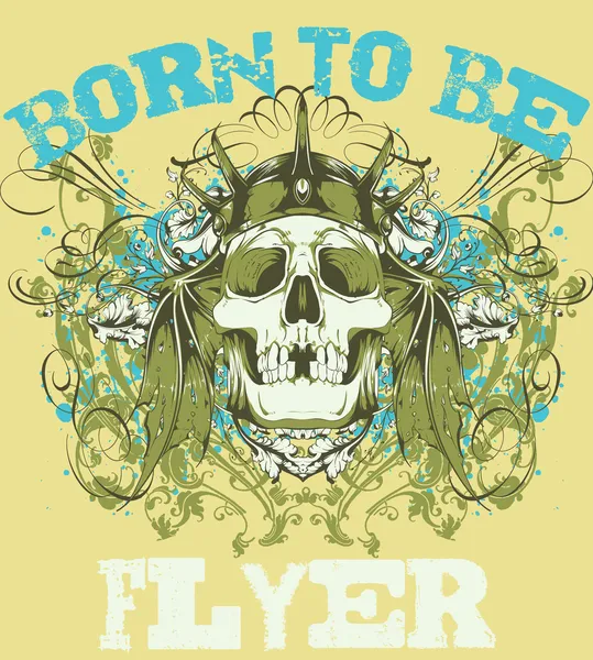 Born to be flyer — Stock Vector