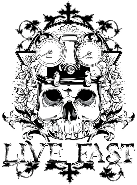 Live fast — Stock Vector