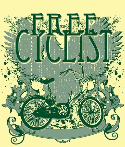 Cycliste gratuit — Image vectorielle