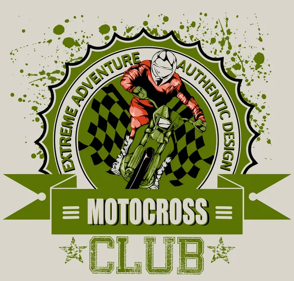 Motocross klub — Stock Vector