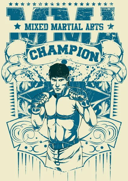 Arts martiaux mixtes — Image vectorielle