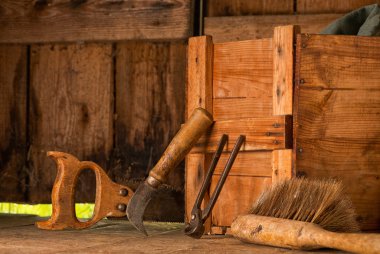 bir kulübe Vintage araçları