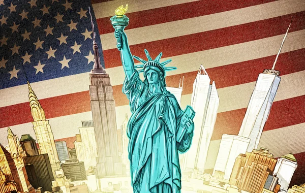 Estatua de la Libertad - Ilustración —  Fotos de Stock