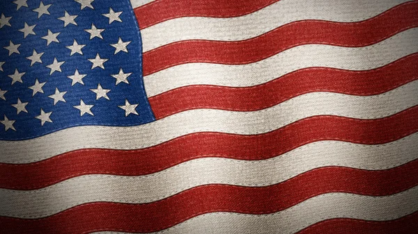 Vlag van de Verenigde Staten van Amerika getextureerde - illustratie — Stockfoto