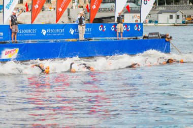 Stockholm - 24 Ağustos 2012: mens İTÜ Dünya Yüzme ile başlar