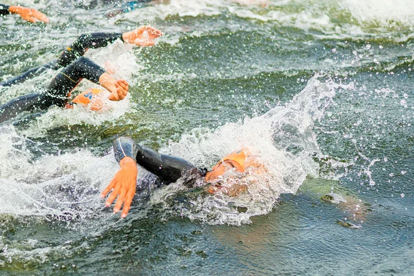 STOCKHOLM - AUG, 24: The start with swimming of the Mens ITU Wor — Stock Photo, Image