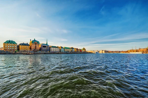 Старый город Стокгольма с моря — стоковое фото
