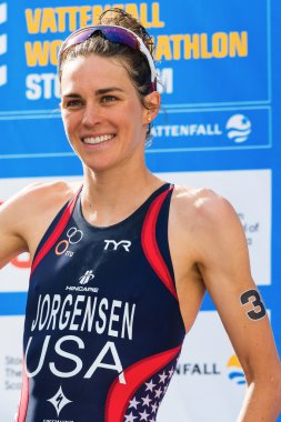 Stockholm - Ağustos, 24: altın madalya gwen jorgensen nat önce