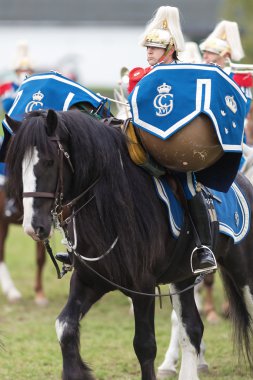 Stockholm - Eylül, 22: tor davul at atlı ile bağlı Muhafız olay için toplum içinde ryttarstadion 22 Eylül 2013 içinde stockholm, İsveç