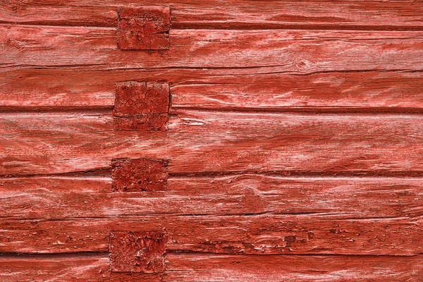 Parete di legno rosso intemperie — Foto Stock