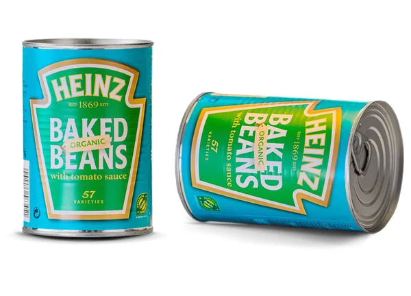 Heinz organické fazole s rajskou omáčkou — Stock fotografie