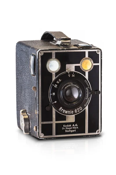 Kodak Брауні 620 вікно камери в чорному — стокове фото