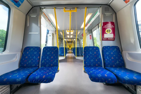Interior of a Stockholm Metro train — Stock Photo, Image