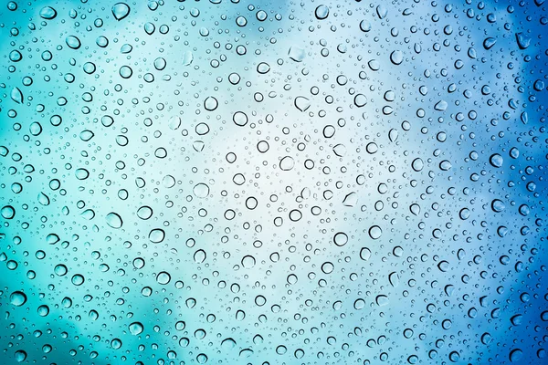 Gotas de agua sobre vidrio — Foto de Stock