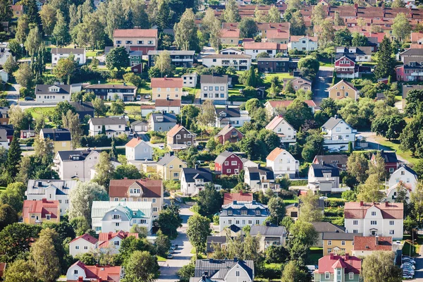 Wohngebiet in sundsvall von oben — Stockfoto