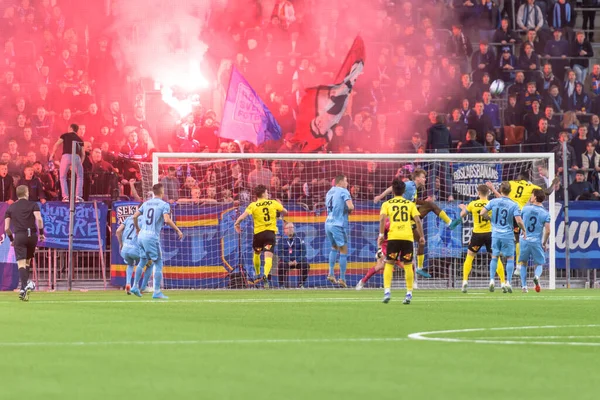 Stockholm Schweden Feb 2022 Freundliches Fußballspiel Zwischen Djurgardens Dif Gegen — Stockfoto